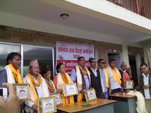 निर्बाचित अध्यक्ष एबं उपाध्यक्ष सम्मानित हुनुहुदै