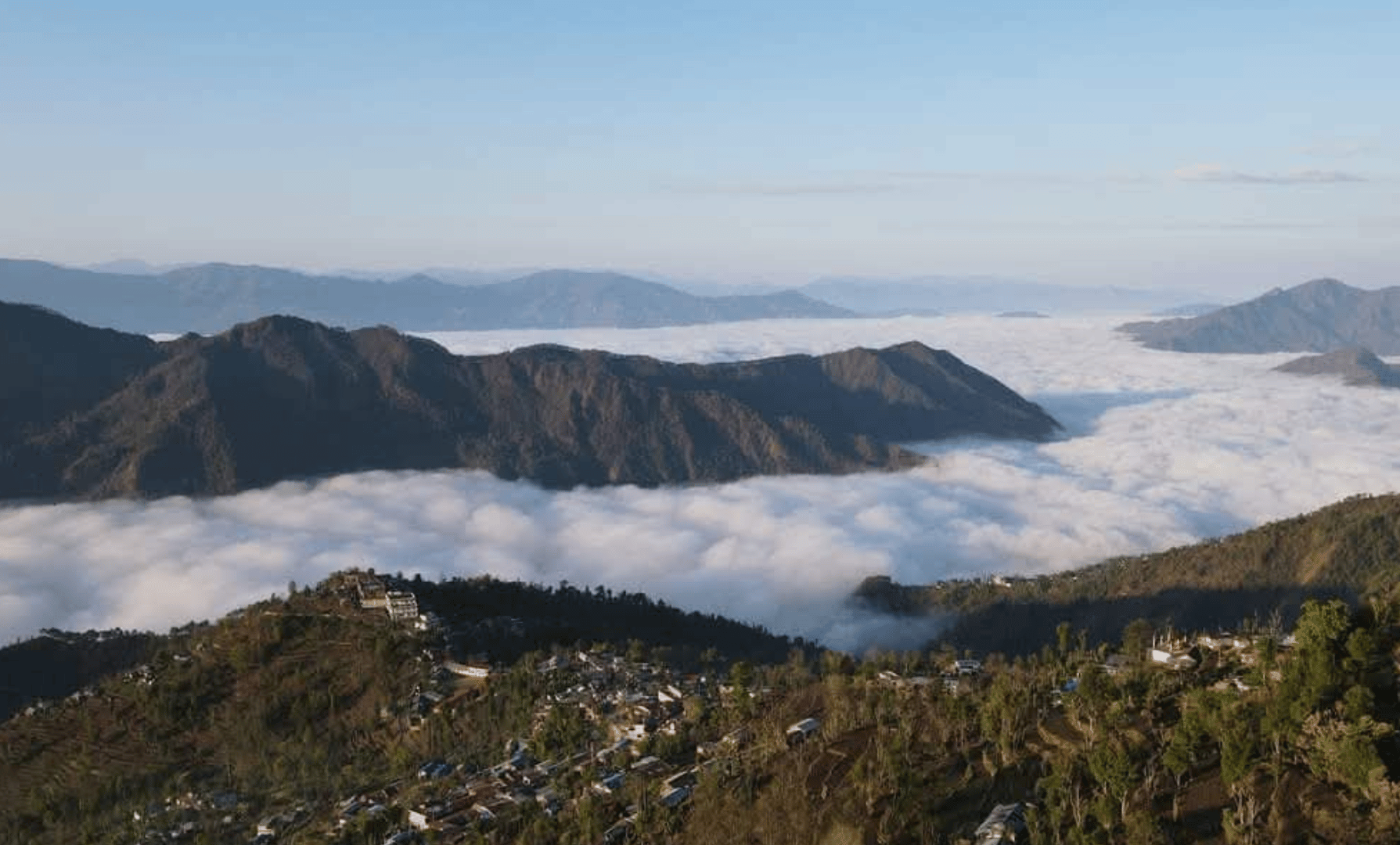 कालिका वडा नं ५ , ज्याङलाङ बाट देखिएको दृश्य