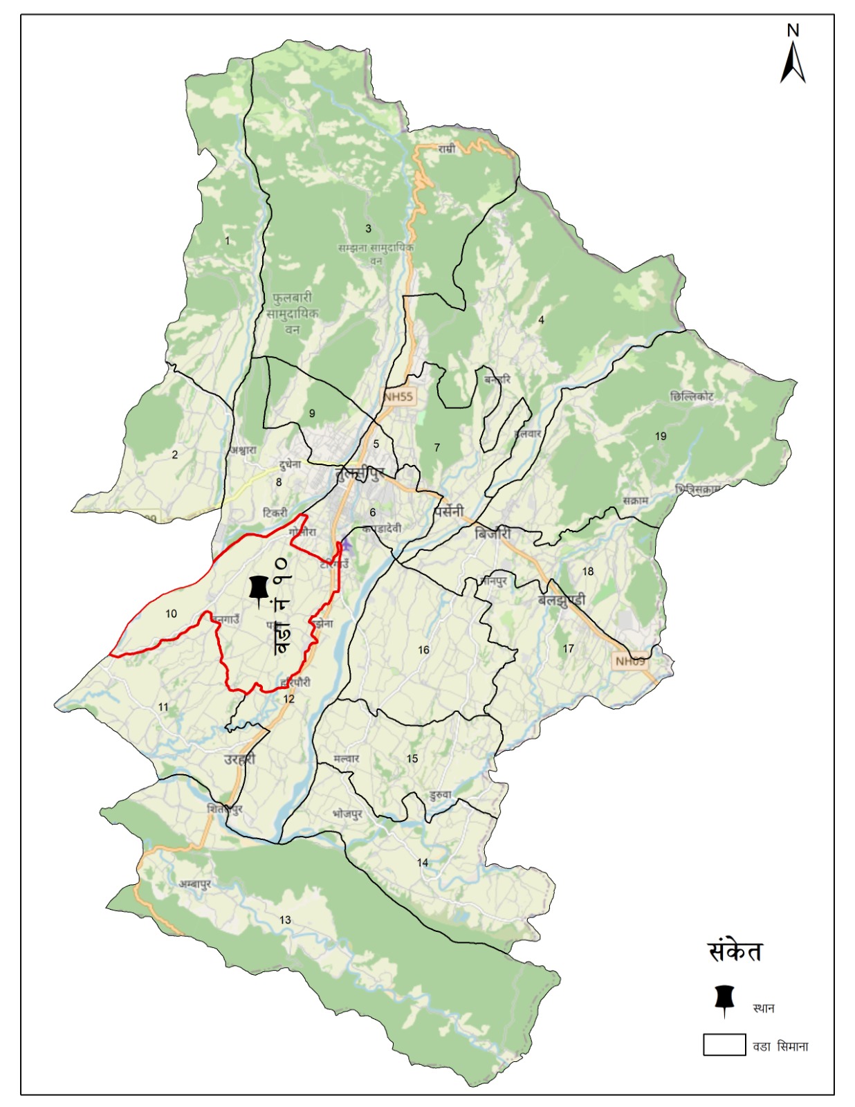Ward map