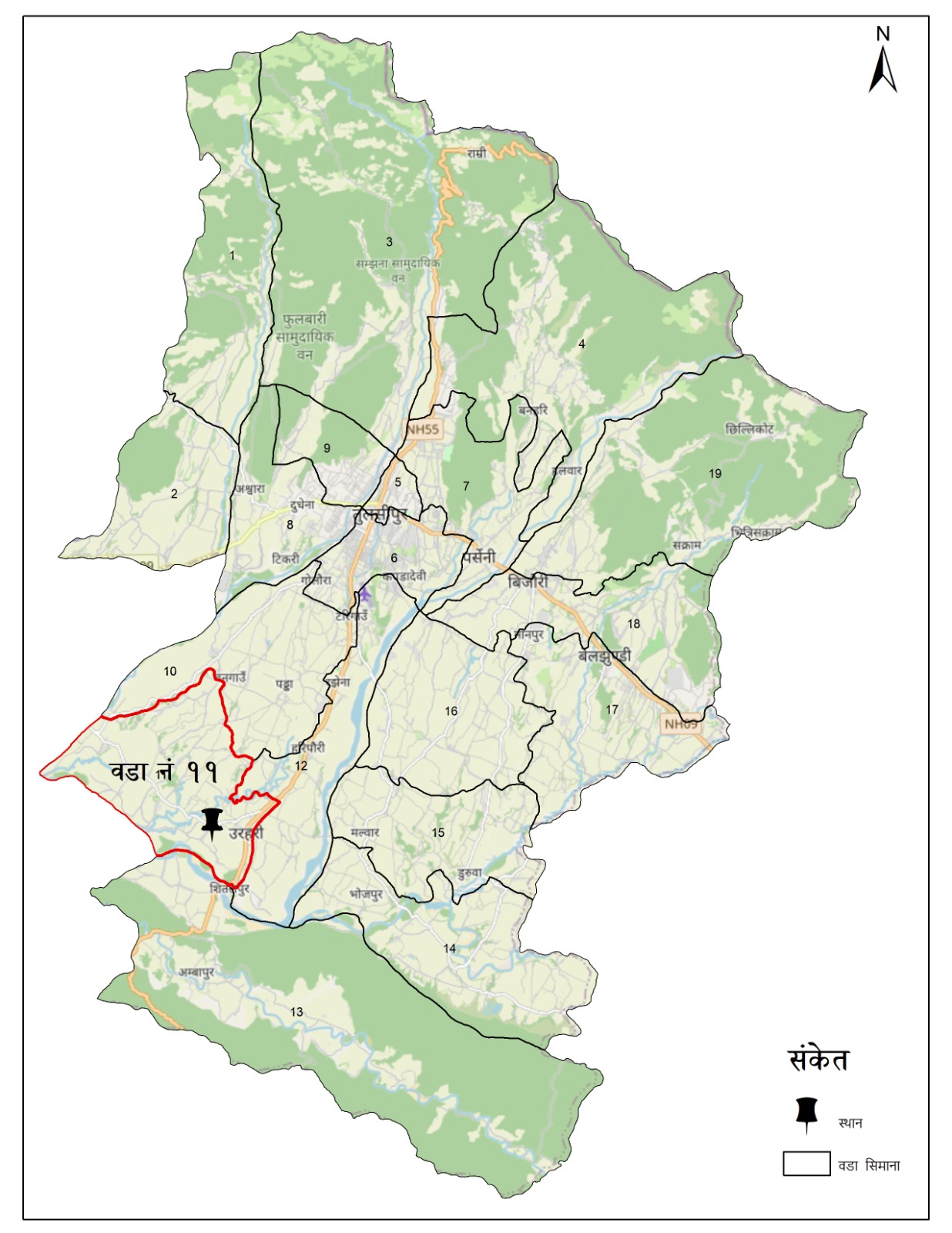 Ward map
