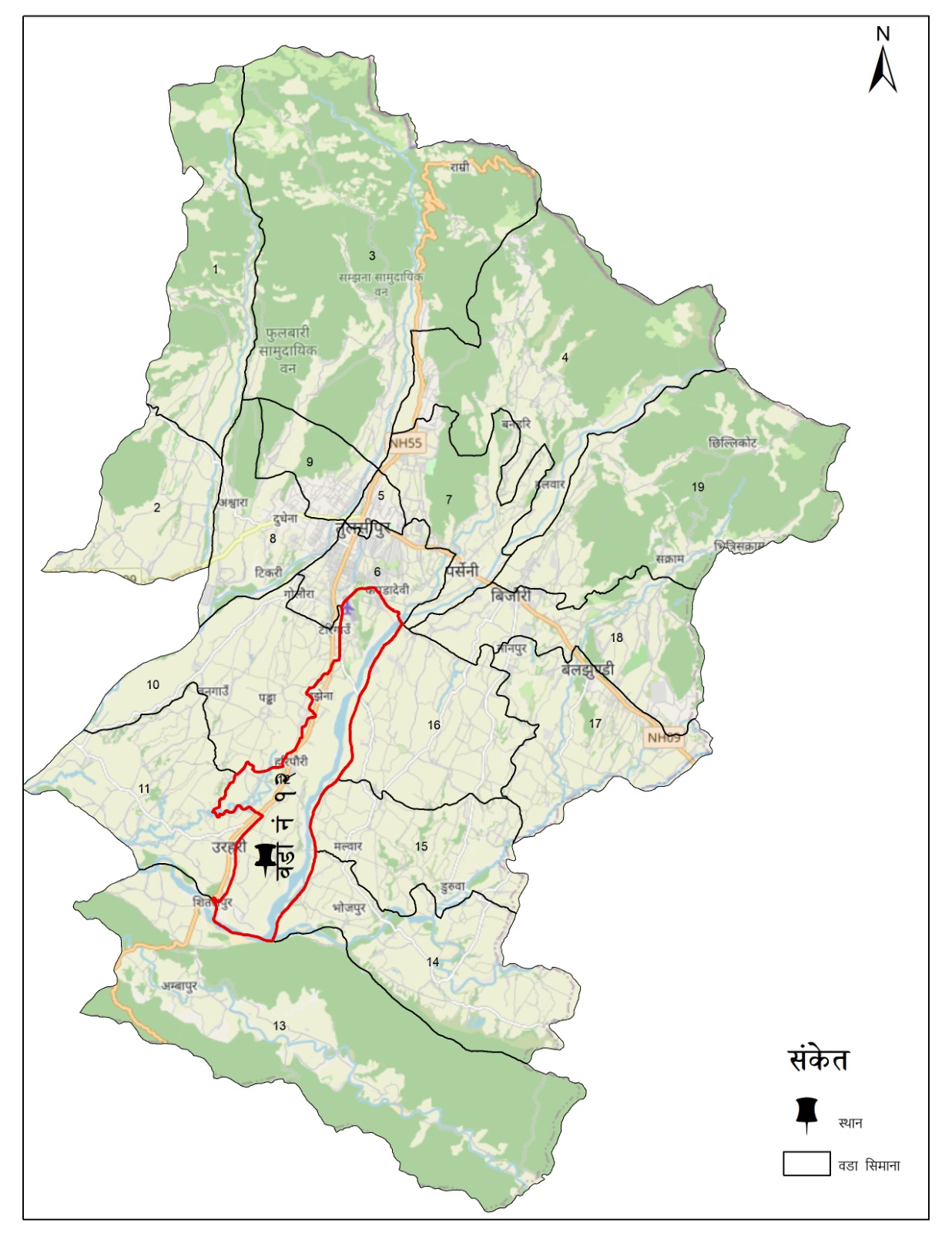 Ward map