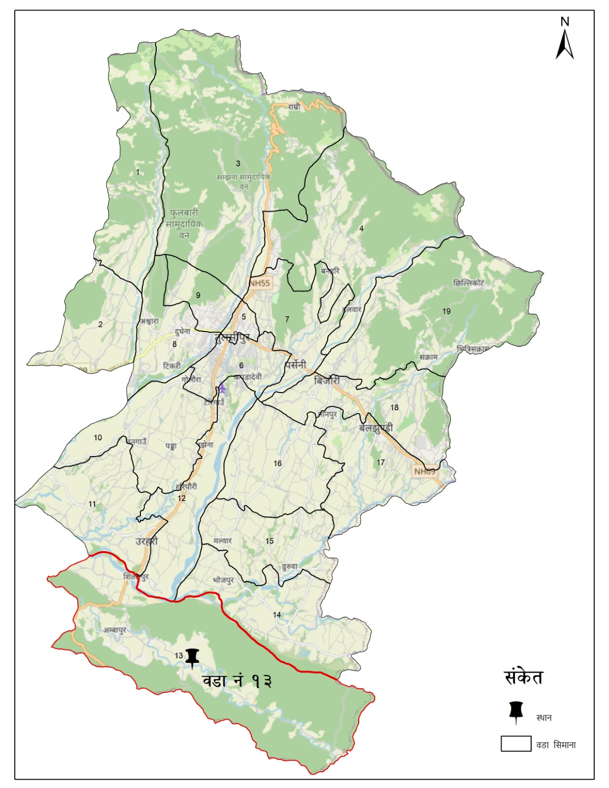 Ward map