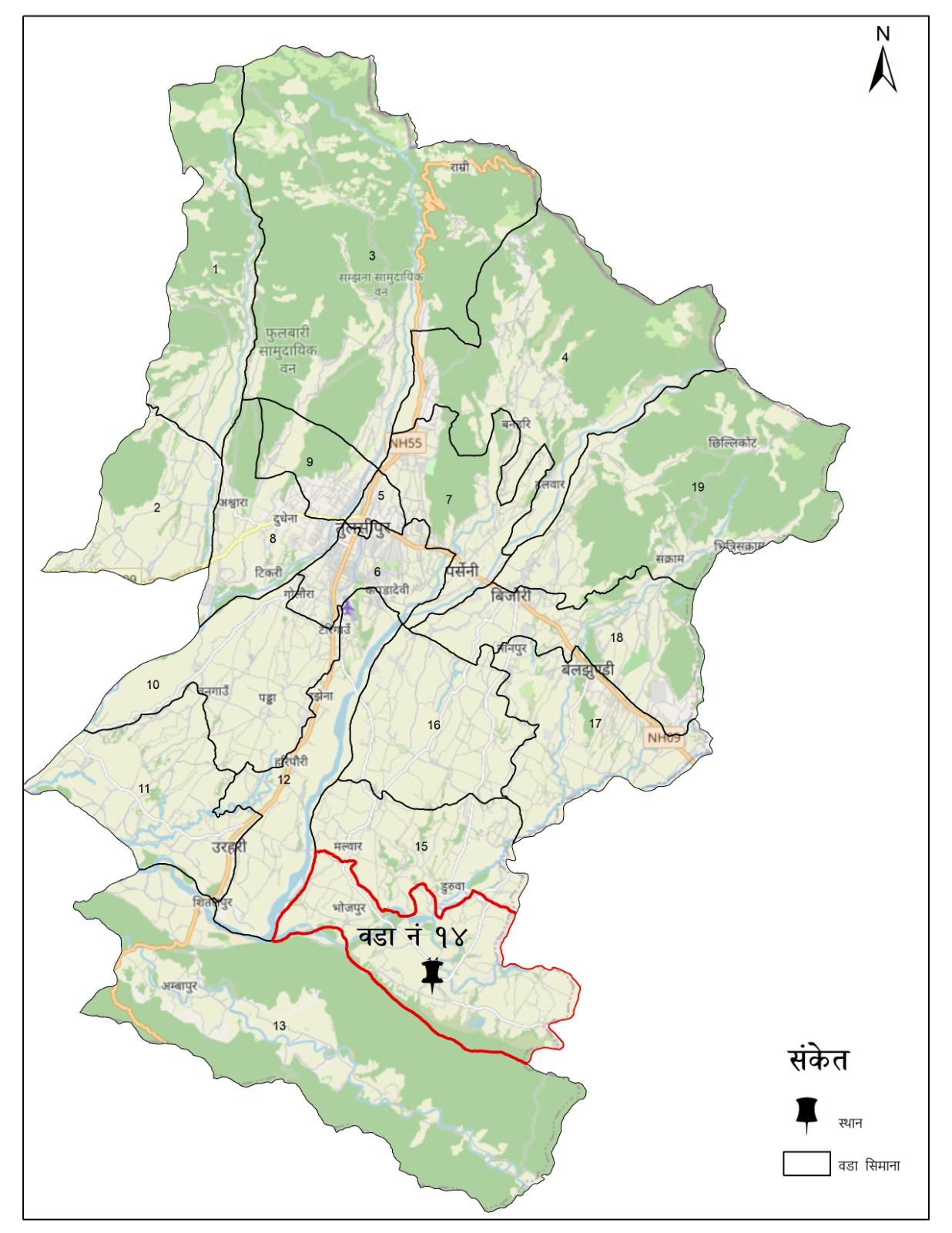 Ward map