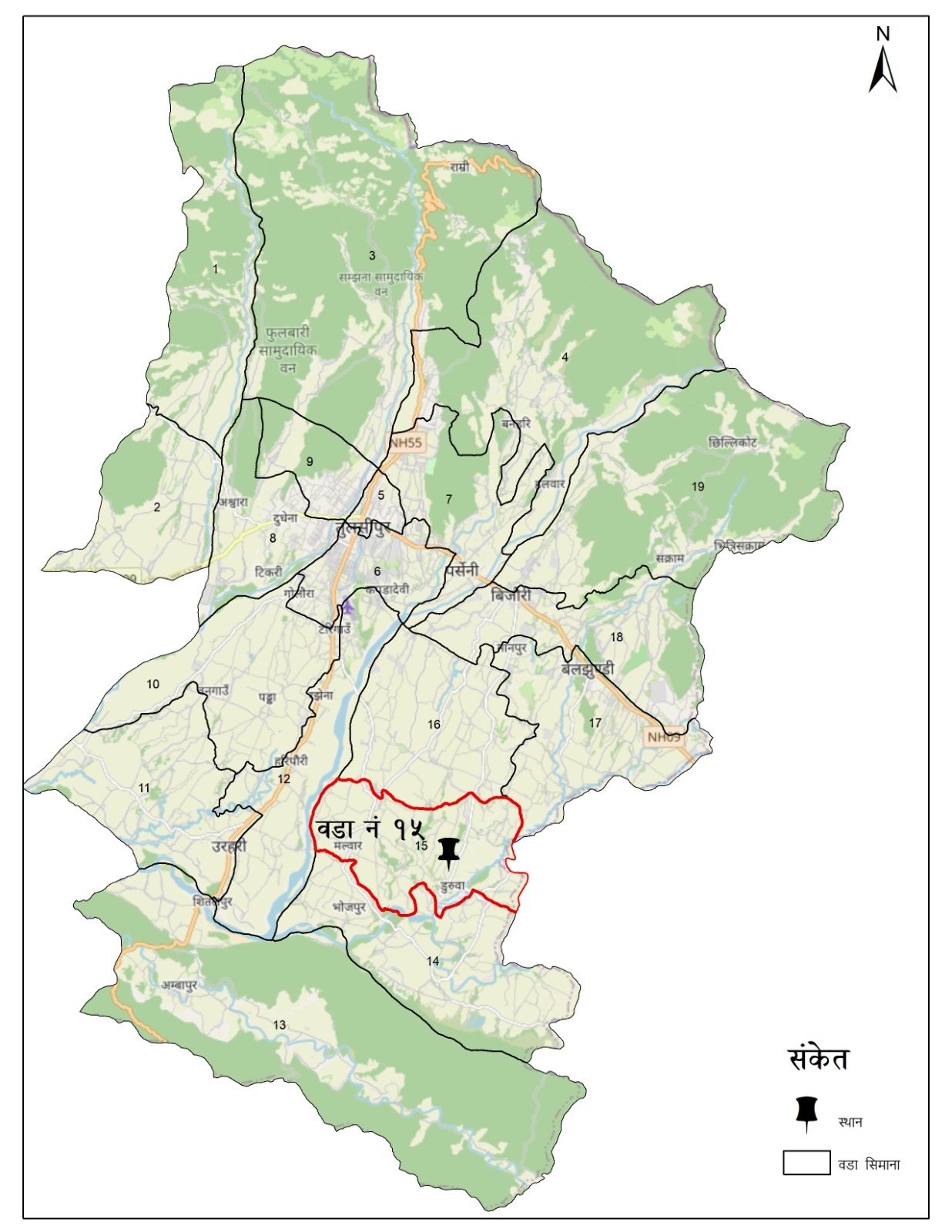 Ward map