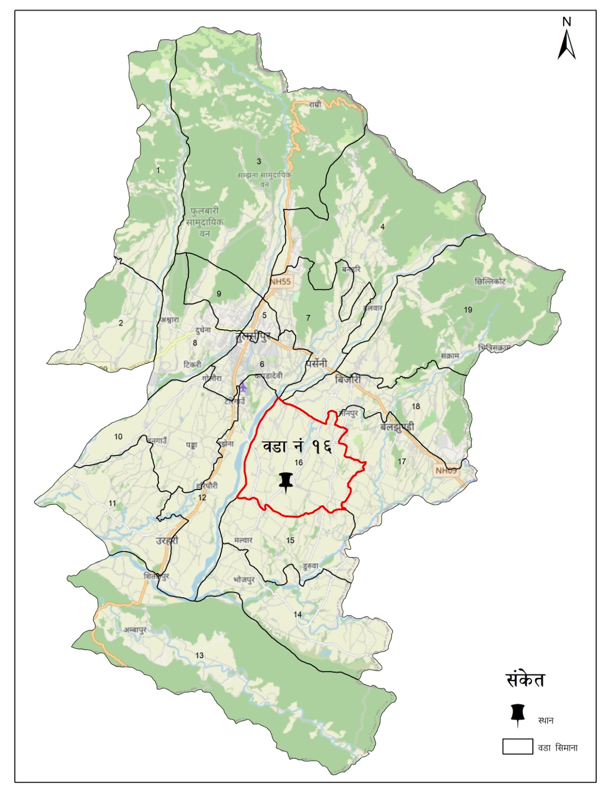 Ward map