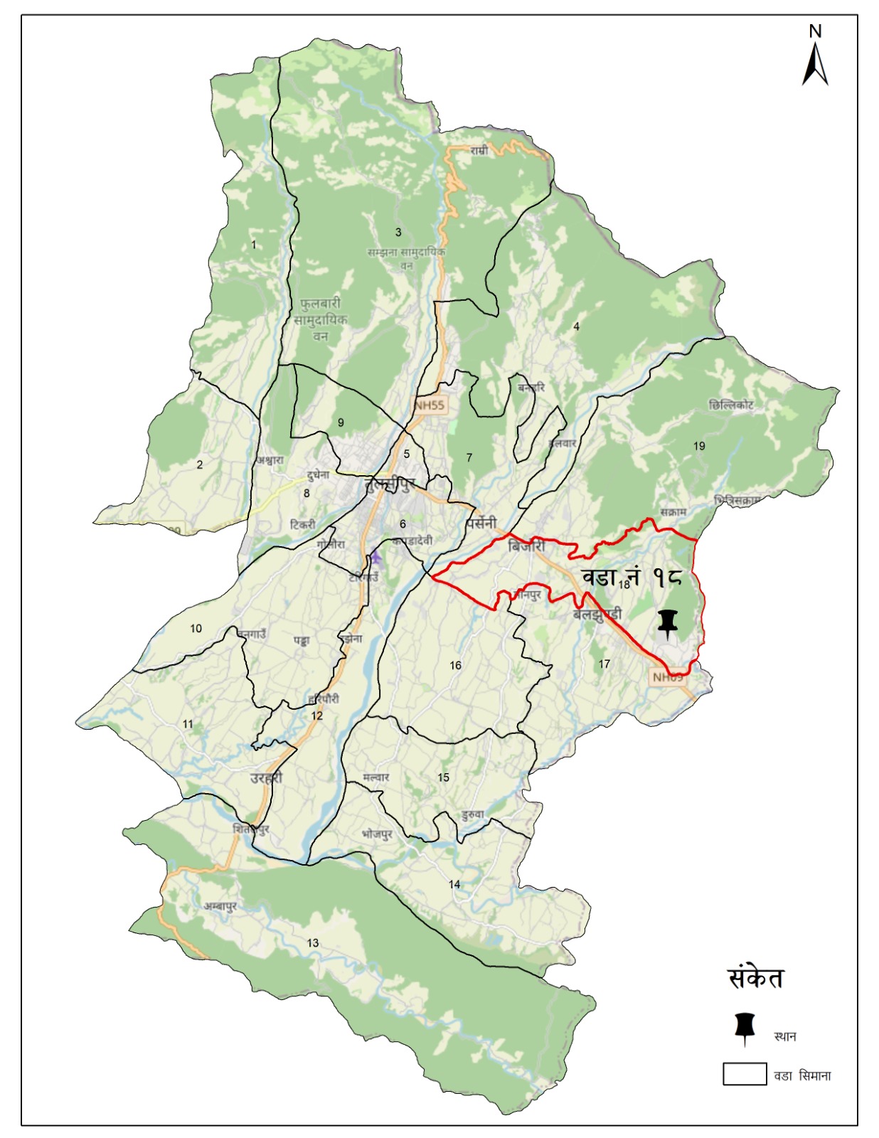 Ward map