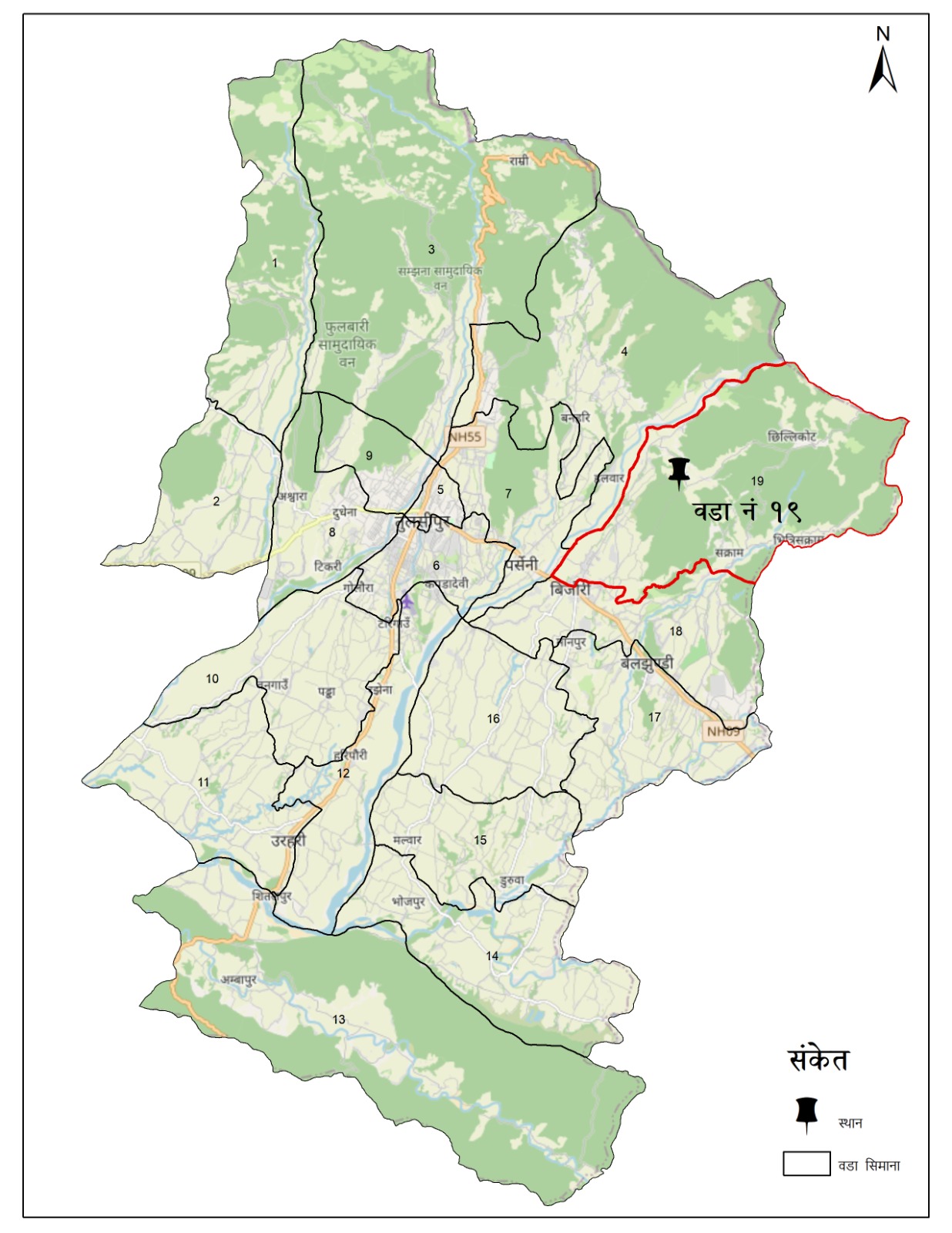 Ward map