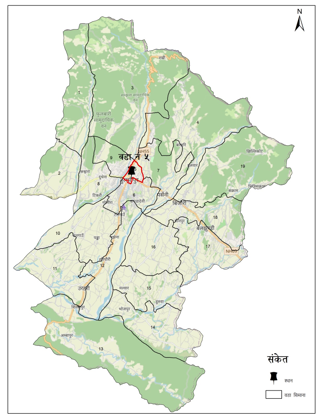 Ward map