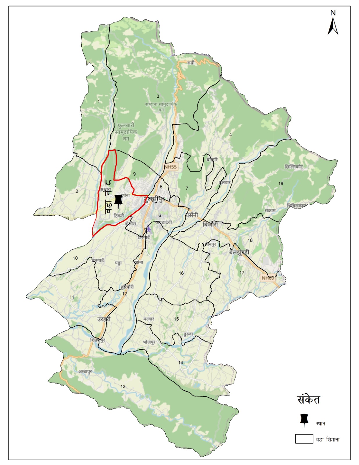 Ward map