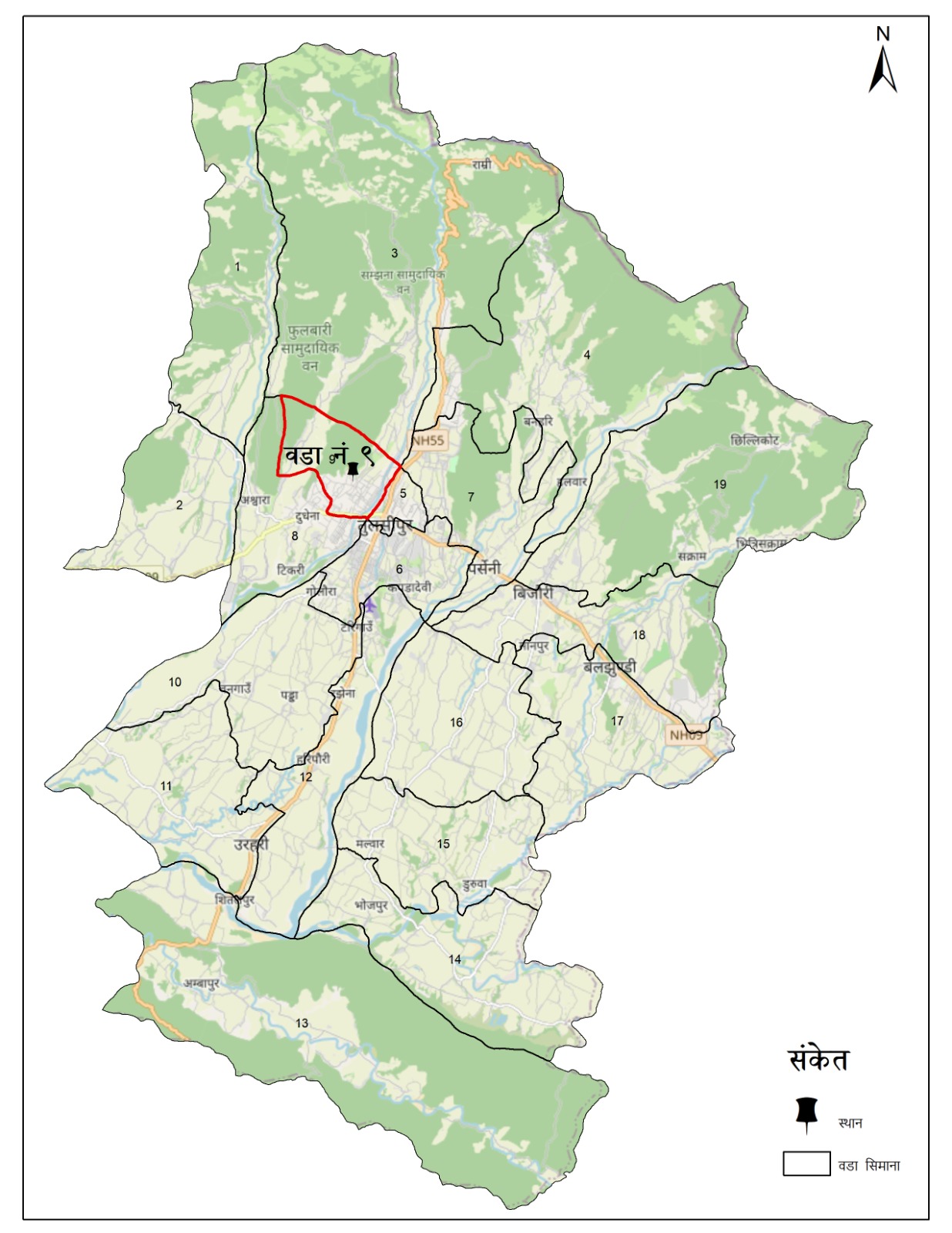Ward map