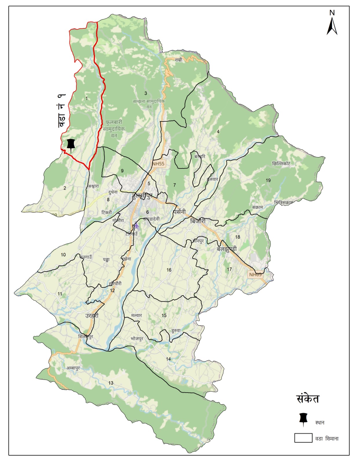 Ward map
