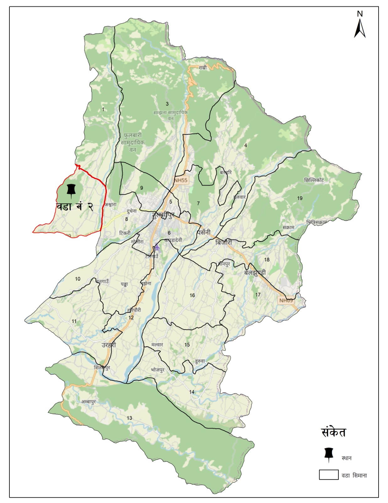 Ward map